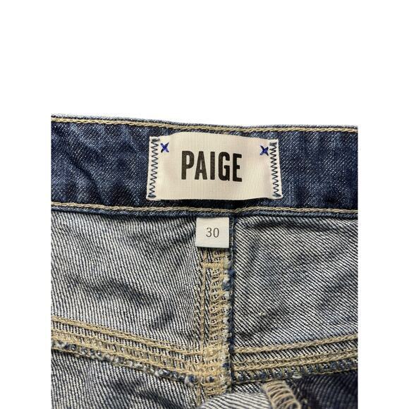 Paige Women 30 Denim Shorts Daryn Short Raw Hem Distressed Light Blue - Picture 3 of 10
